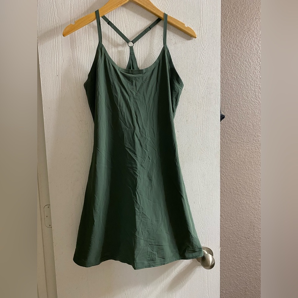 Outdoor Voices Olive Green Mini Dress